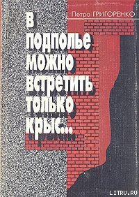 В подполье можно встретить только крыс… - Григоренко Петр Григорьевич (читать книги полностью без сокращений TXT) 📗